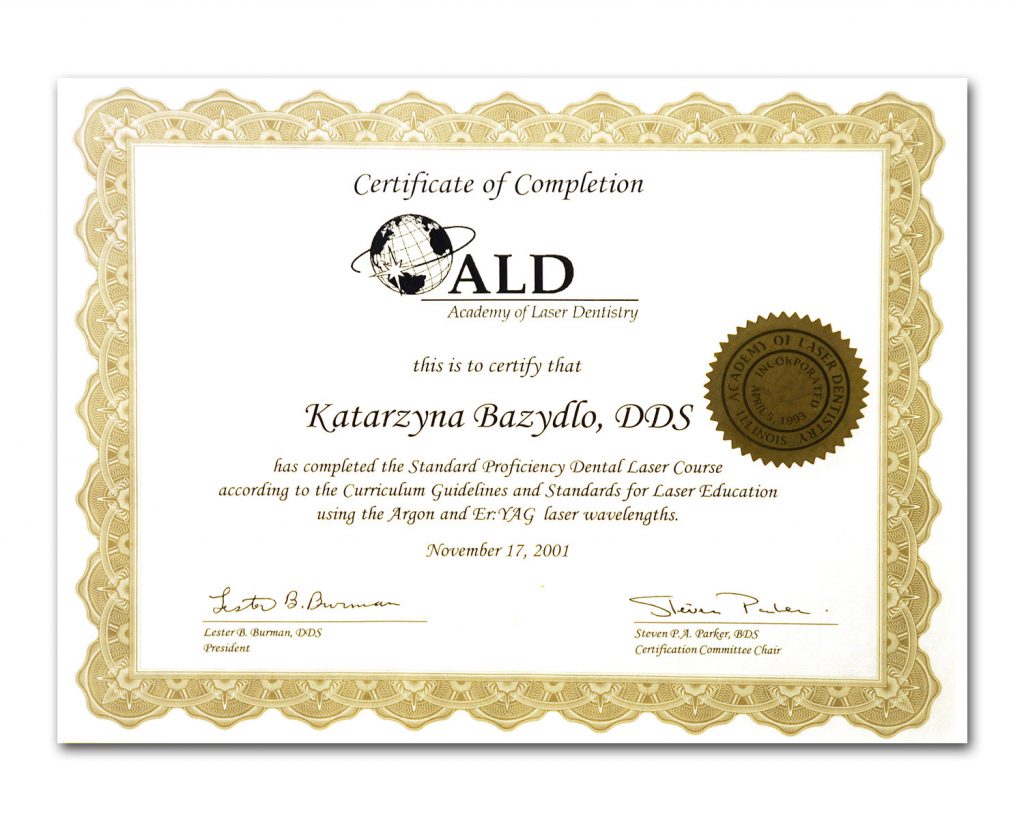 Laser Dentistry Certificate